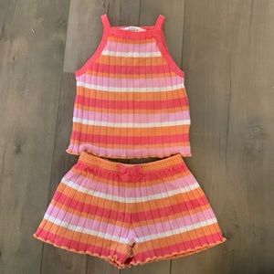 H&M striped orange and pink set | Size 2T |